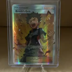 Brocks Grit 172/181 SM Team Up Holo Full Art Pokemon TCG Card Near Mint - Image 1