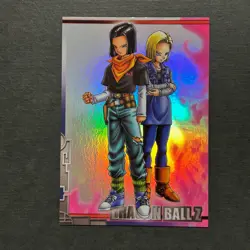 M458 Android 17 & 18 Holo Japanese Dragon Ball x Amada Card - Image 1