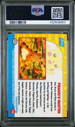1999 TOPPS POKEMON THE MOVIE EDITION PIKACHU'S VACATION-FOIL MOVIE EDITION PSA 7 - Image 2