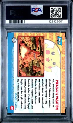 1999 TOPPS POKEMON THE MOVIE EDT PIKACHU'S VACATION #42 MOVIE EDITION PSA 5 - Image 2