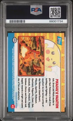 PSA 9 Mint - Pokemon The Movie - Topps - 42 MOVIE EDITION PIKACHU'S VACATION - Image 2