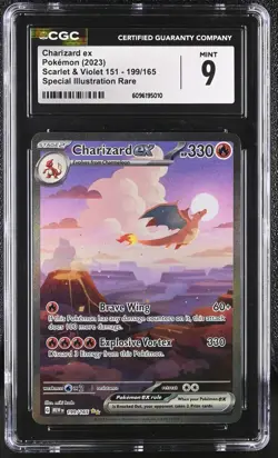 2023 Pokemon S&V 151 Charizard ex Special Illustration Rare CGC 9 Mint #199/165 - Image 1