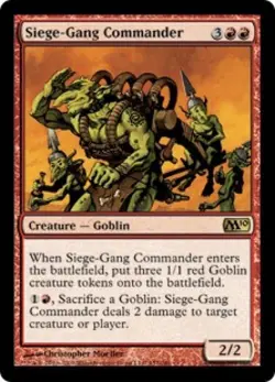 Siege-Gang Commander -Foil Light Play MTG Magic 2010 Core Set - Image 1