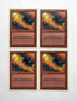 MTG MAGIC THE GATHERING 4X RED ELEMENTAL BLAST INTERRUPT 4th FOURTH EDITION ♨ - Image 1