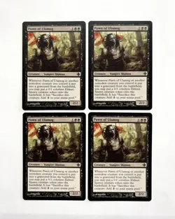 MTG MAGIC THE GATHERING 4X PAWN OF ULAMOG CREATURE VAMPIRE RISE OF ELDRAZI ♨ - Image 1
