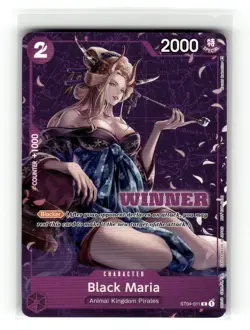 Black Maria (Tournament Pack Vol. 2) [Winner] PR One Piece Promotion Cards ST04- - Image 1