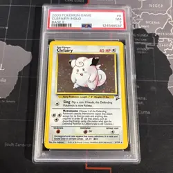 2000 Pokemon TCG Clefairy 6/130 Base Set 2 Holo PSA 7 - Image 1