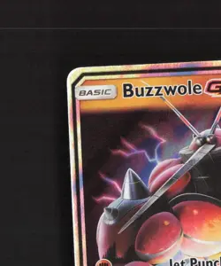 Buzzwole GX 57/111 Crimson Invasion Ultra Rare Holo Pokemon Card LP - Image 3