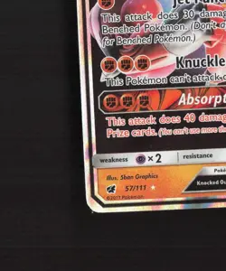 Buzzwole GX 57/111 Crimson Invasion Ultra Rare Holo Pokemon Card LP - Image 5