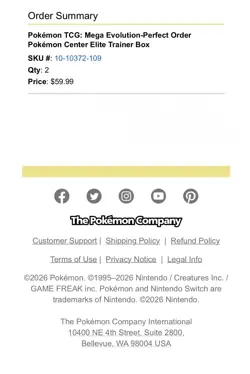 Pokemon Center Mega Evolution Perfect Order ETB *CONFIRM PRESALE* - Image 3