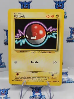 Pokemon Voltorb Base Set 67/102 LP - Image 1