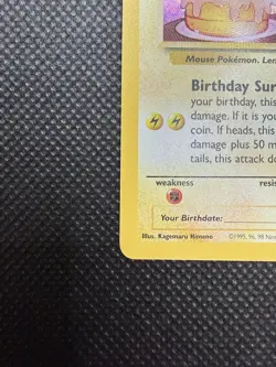 Birthday Pikachu Holo 24 Celebrations Classic Collection Pokemon 2021 NM - Image 3