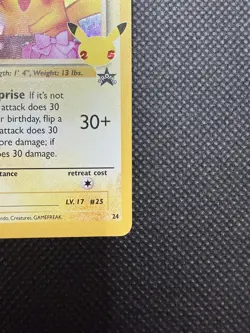 Birthday Pikachu Holo 24 Celebrations Classic Collection Pokemon 2021 NM - Image 4
