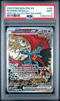 2025 POKEMON PRE EN-PRISMATIC EVOLUTIONS #162 ROARING MOON EX PSA 9 - Image 1