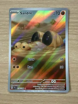 Pokemon TCG - Sandile 216/198 Illustration Rare Card - Scarlet Violet Base - NM - Image 1