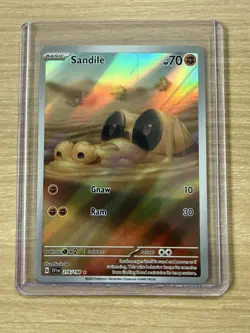 Pokemon TCG - Sandile 216/198 Illustration Rare Card - Scarlet Violet Base - NM - Image 4
