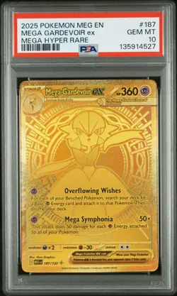 2025 POKEMON MEG EN-MEGA EVOLUTION MEGA HYPER RARE #187 MEGA GARDEVOIR EX PSA 10 - Image 1