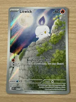 Litwick 101/086 Illustration Rare White Flare Pokemon TCG - NM / M - Image 1