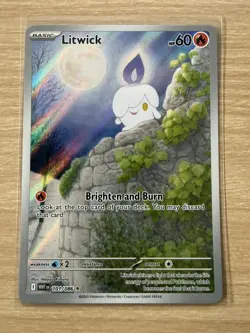 Litwick 101/086 Illustration Rare White Flare Pokemon TCG - NM / M - Image 3