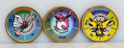 1999 Pokemon 12 Butterfree 40 Wigglytuff 145 Zapdos Battling Spinning Coins -7 - Image 1
