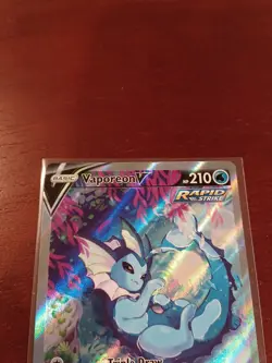 Pokemon TCG Vaporeon v Full Art 2021 SWSH181 Alt Art Black Star Promo - Image 2