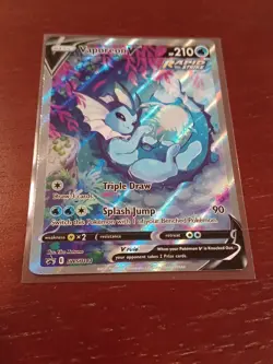 Pokemon TCG Vaporeon v Full Art 2021 SWSH181 Alt Art Black Star Promo - Image 3