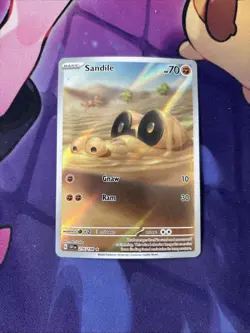 Sandile - 216/198 - Pokemon Scarlet Violet Base Illustration Rare NM - Image 1