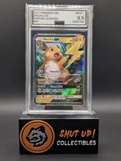 Raichu GX 29/73 Holo Ultra Rare Pokemon SM Shining Legends TCG AGS 9.5 - Image 1