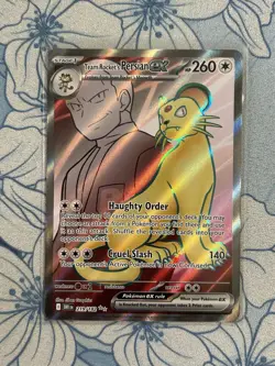 Pokemon TCG Team Rockets Persian EX Full Art 219/182 Destined Rivals Ultra Rare - Image 1