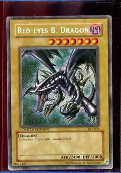 Red-Eyes B. Black Dragon BPT-005 HP Secret Rare Tin Promo Yugioh - Image 1