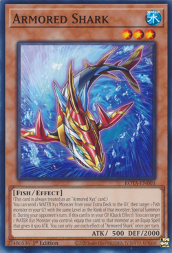[3x PLAYSET] YuGiOh - Armored Shark - ROTA-EN003 NM/M 1st Ed Common - Image 1