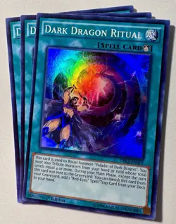 3x Dark Dragon Ritual - DRL2-EN019 - Super Rare - 1st Edition LP/MP Yugioh - Image 1