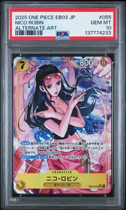 Nico Robin (Alt Art) EB03-055 SR ONE PIECE Heroines Edition ONE PIECE JP PSA 10 - Image 4