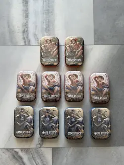 One Piece Tin Pack Set Vol.2 OP-13 Bandai Sealed English Lot Of 10 Tins! - Image 1