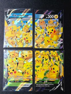 Pikachu V-Union [Set of 4] SWSH: Sword & Shield Promo Cards Holo - Image 1