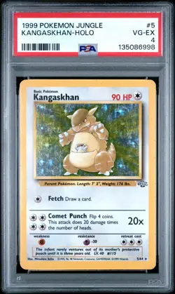 1999 POKEMON JUNGLE #5 KANGASKHAN-HOLO PSA 4 - Image 1