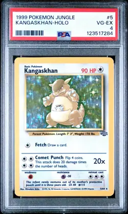 1999 POKEMON JUNGLE #5 KANGASKHAN-HOLO PSA 4 - Image 1