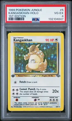 1999 POKEMON JUNGLE 1ST EDITION #5 KANGASKHAN-HOLO PSA 4 - Image 1