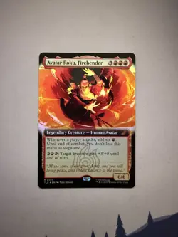 MTG ATLA - Eternal Legal - Avatar Roku, Firebender (Extended Art) 0191 Foil - Image 1