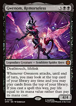 MTG Gwenom, Remorseless Non-Foil Spiderman 0056 - Image 1