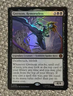 Gwenom Remorseless MTG Spider-Man Gift Bundle Exclusive Promo SPM 0286 FOIL - Image 1