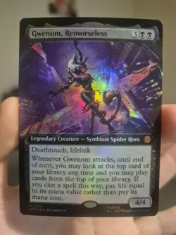 Gwenom, Remorseless FOIL EXTENDED MYTHIC Marvel's Spider-Man SPM MTG Magic NEW - Image 1