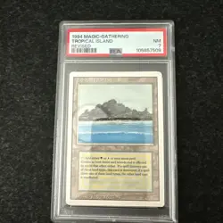 MTG Tropical Island Revised Edition Dual Land [PSA 7] - Image 1
