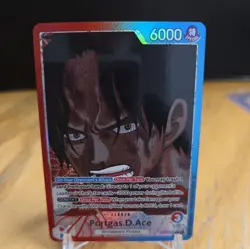 One Piece Portgas D. Ace Alt Art Leader OP13-002 L English Carrying on His Will - Image 1