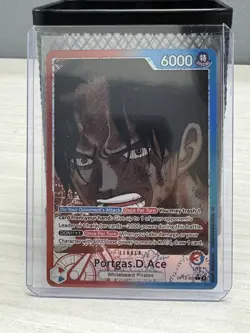 One Piece Portgas D. Ace Alt Art Leader OP13-002 L English Carrying on His Will - Image 1