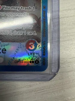 One Piece Portgas D. Ace Alt Art Leader OP13-002 L English Carrying on His Will - Image 4