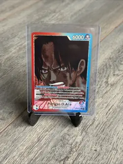 One Piece Portgas D. Ace Alt Art Leader OP13-002 L English Carrying on His Will - Image 1