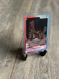 One Piece Portgas D. Ace Alt Art Leader OP13-002 L English Carrying on His Will - Image 2