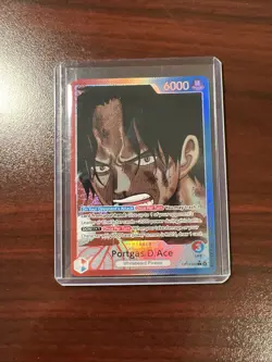 One Piece Portgas D. Ace Alt Art Leader OP13-002 L English Carrying on His Will - Image 1