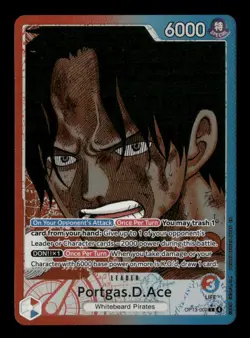 Portgas.D.Ace OP13-002 Alt Art Leader One Piece Carrying On His Will L NM - Image 1